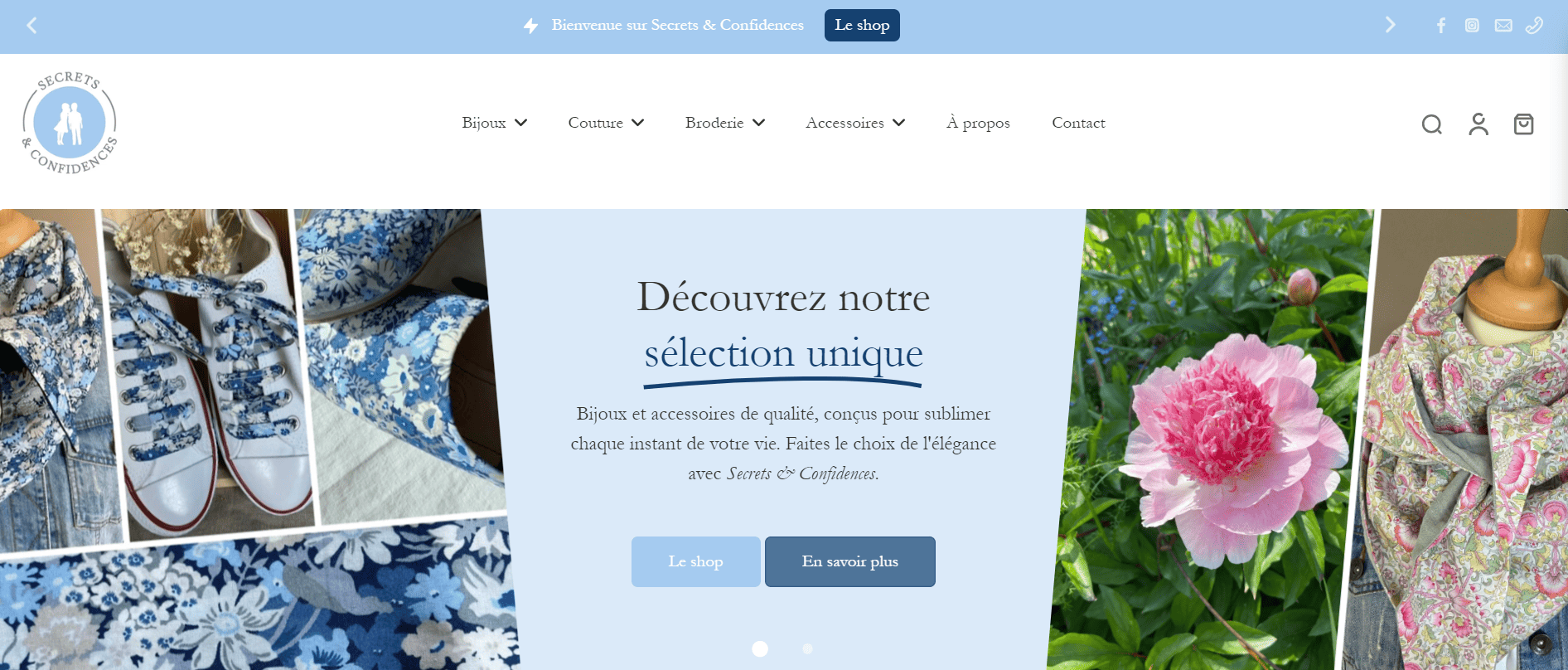 Haut de la page d'accueil de Secret & Confidences
