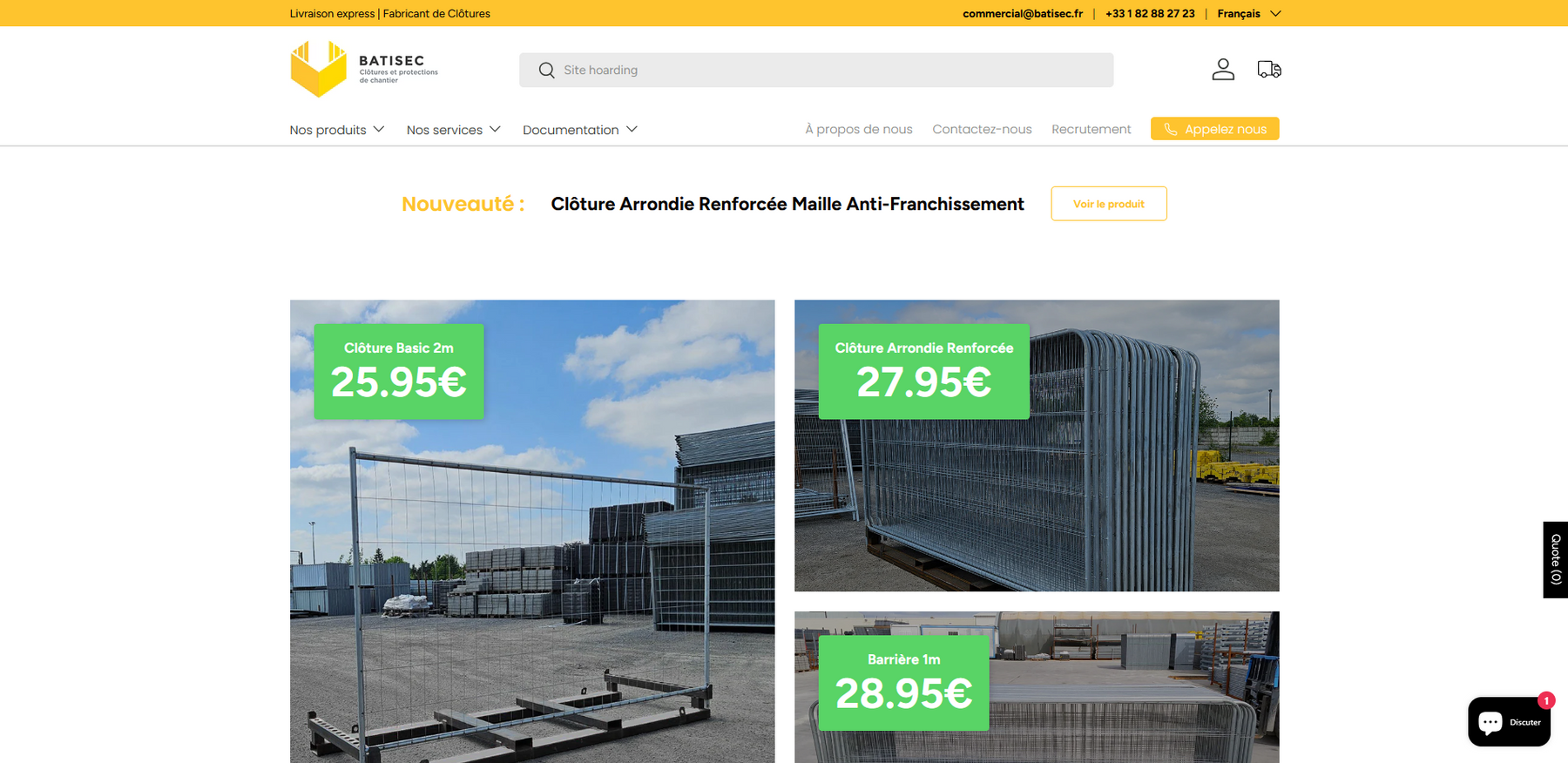 Page d'accueil Batisec