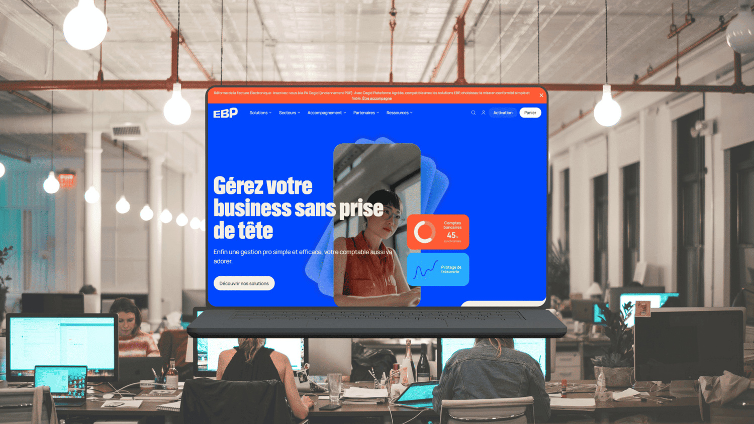 Homepage du partenaire EBP