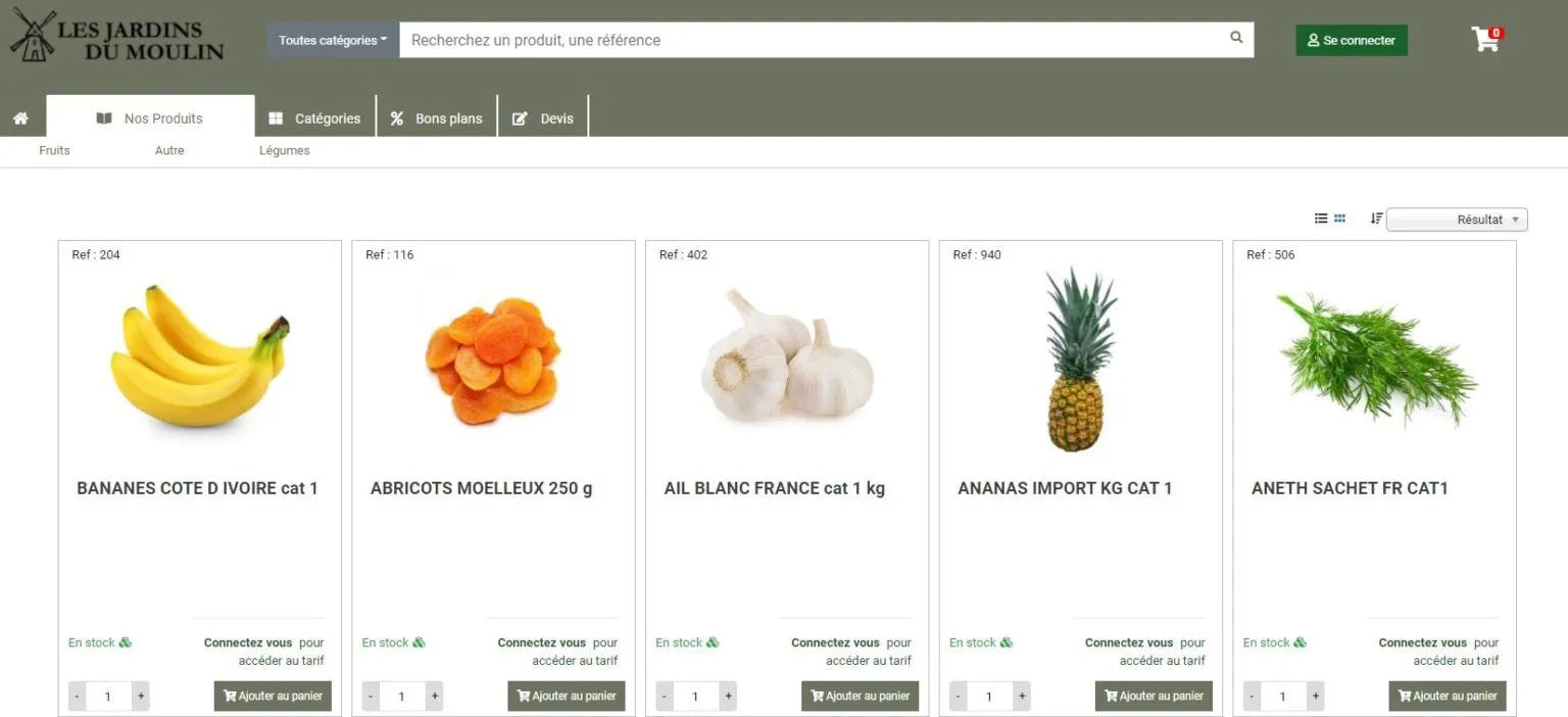 Aperçu de la page de collection n°2 du site les Jardins du Moulin