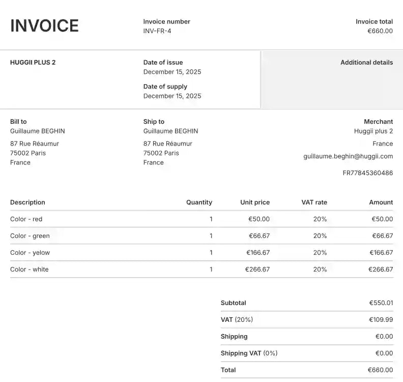 Nouveauté: la génération de facture directement intégrée dans Shopify
