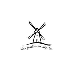 Logo des Jardins du Moulin, cas client HUGGII