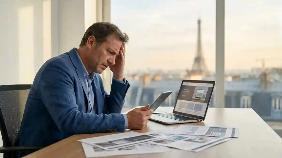 Entrepreneur lillois déçu par designs génériques d'agence nationale au lieu d'agence web locale