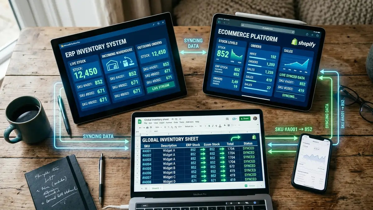 Synchronisation stocks Cegid Shopify en temps réel avec tableaux de bord numériques intégrés