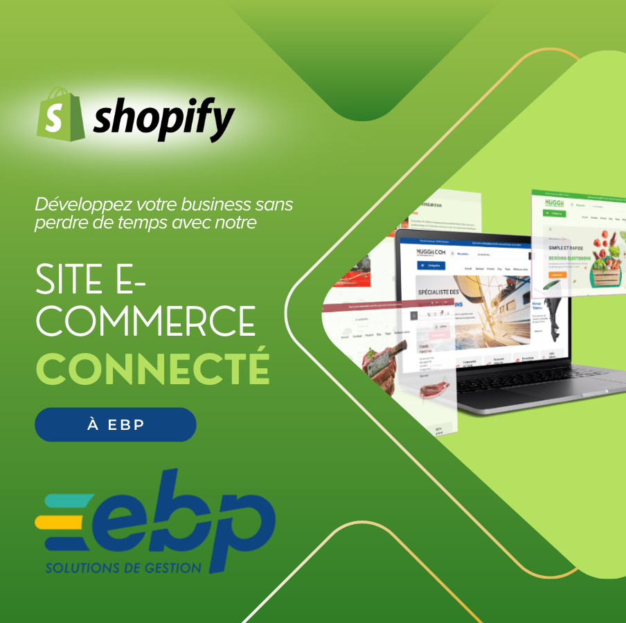 Site e-commerce Shopify connecté à EBP