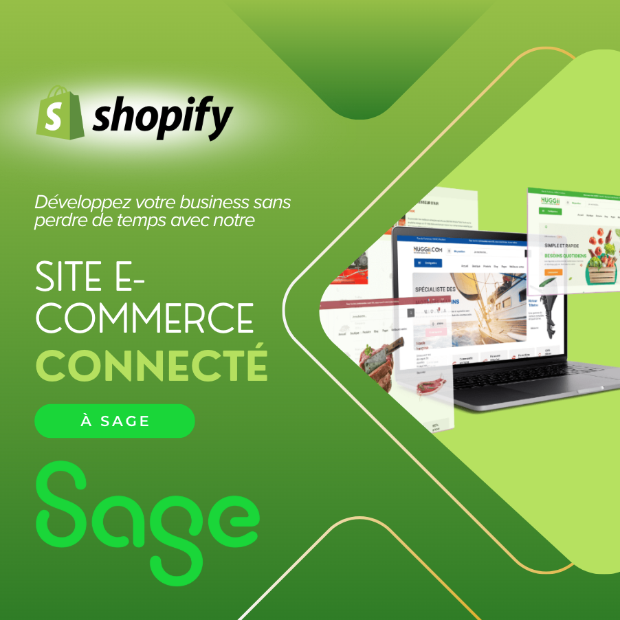 Site e-commerce connecté à Sage