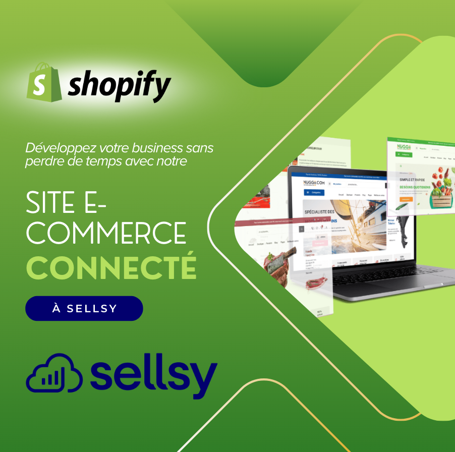 Site e-commerce connecté à Sellsy