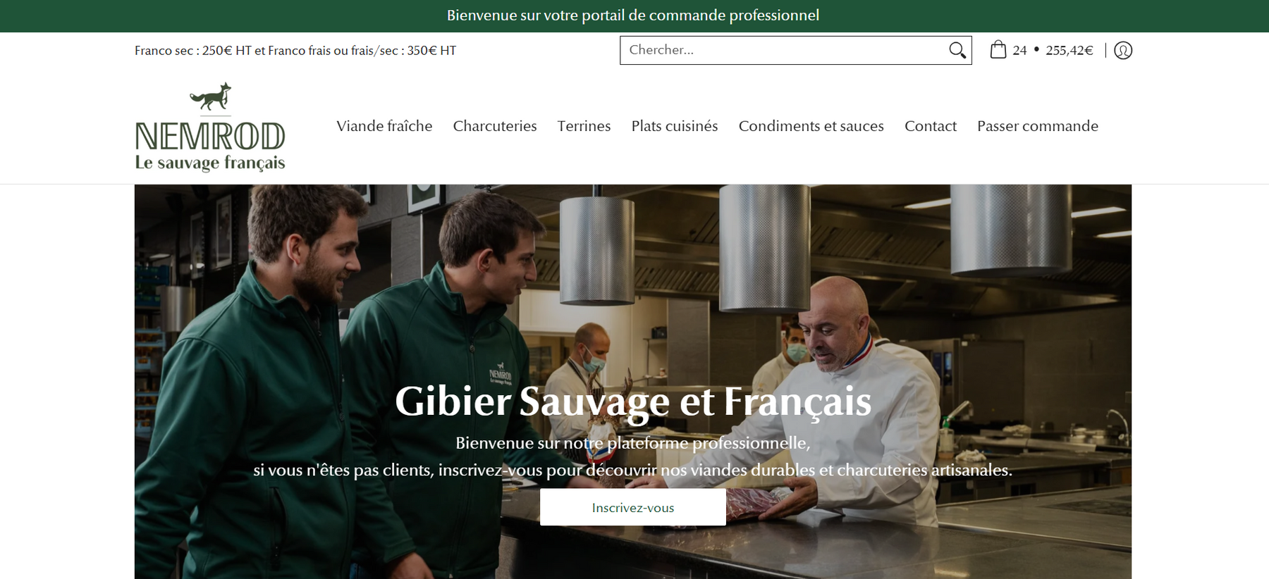 homepage du client nemrod