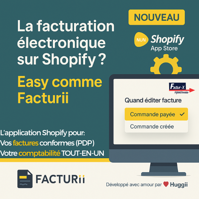 L'application de e-facture et comptabilité Shopify, Facturii