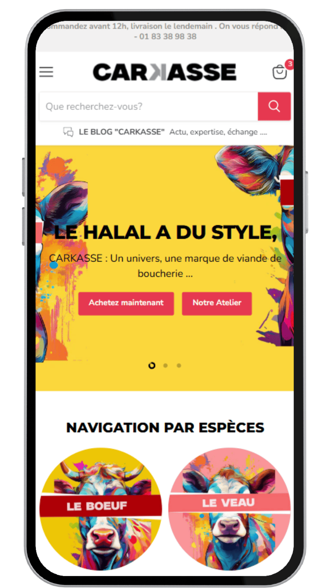creation site mobile viande Halal