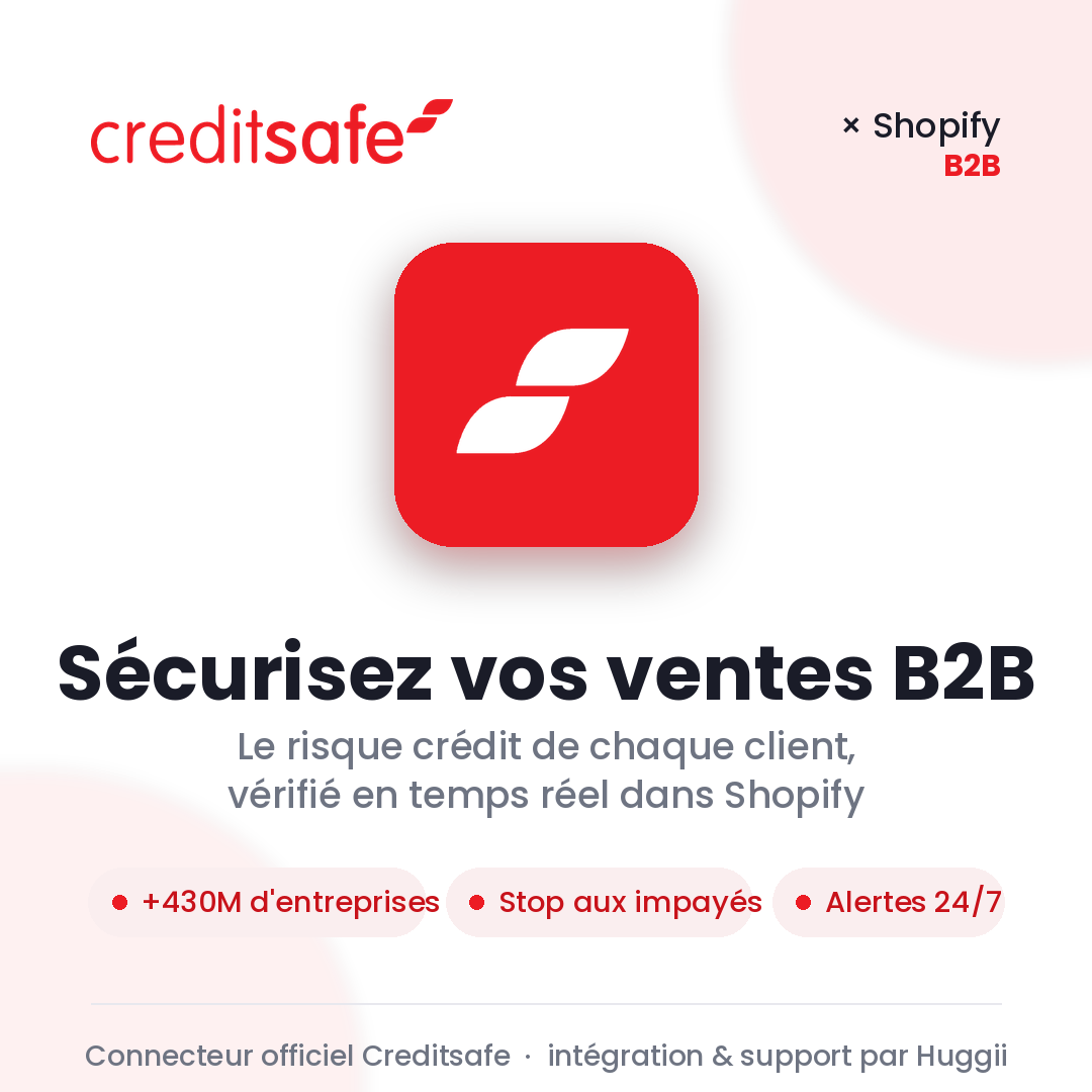 Application Shopify de gestion du risque: CreditSafe