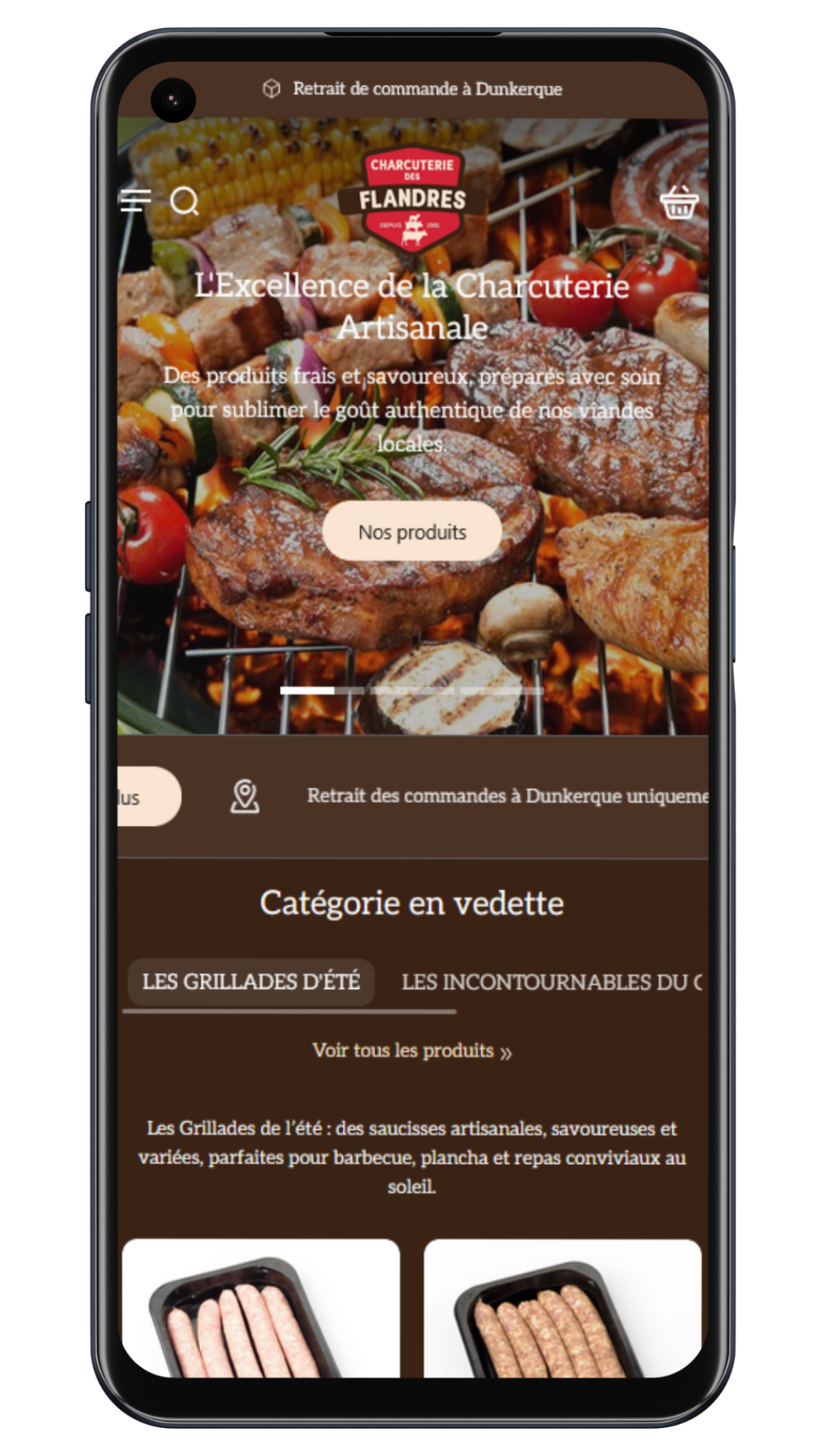 Apercu téléphone de Charcuterie des Flandres