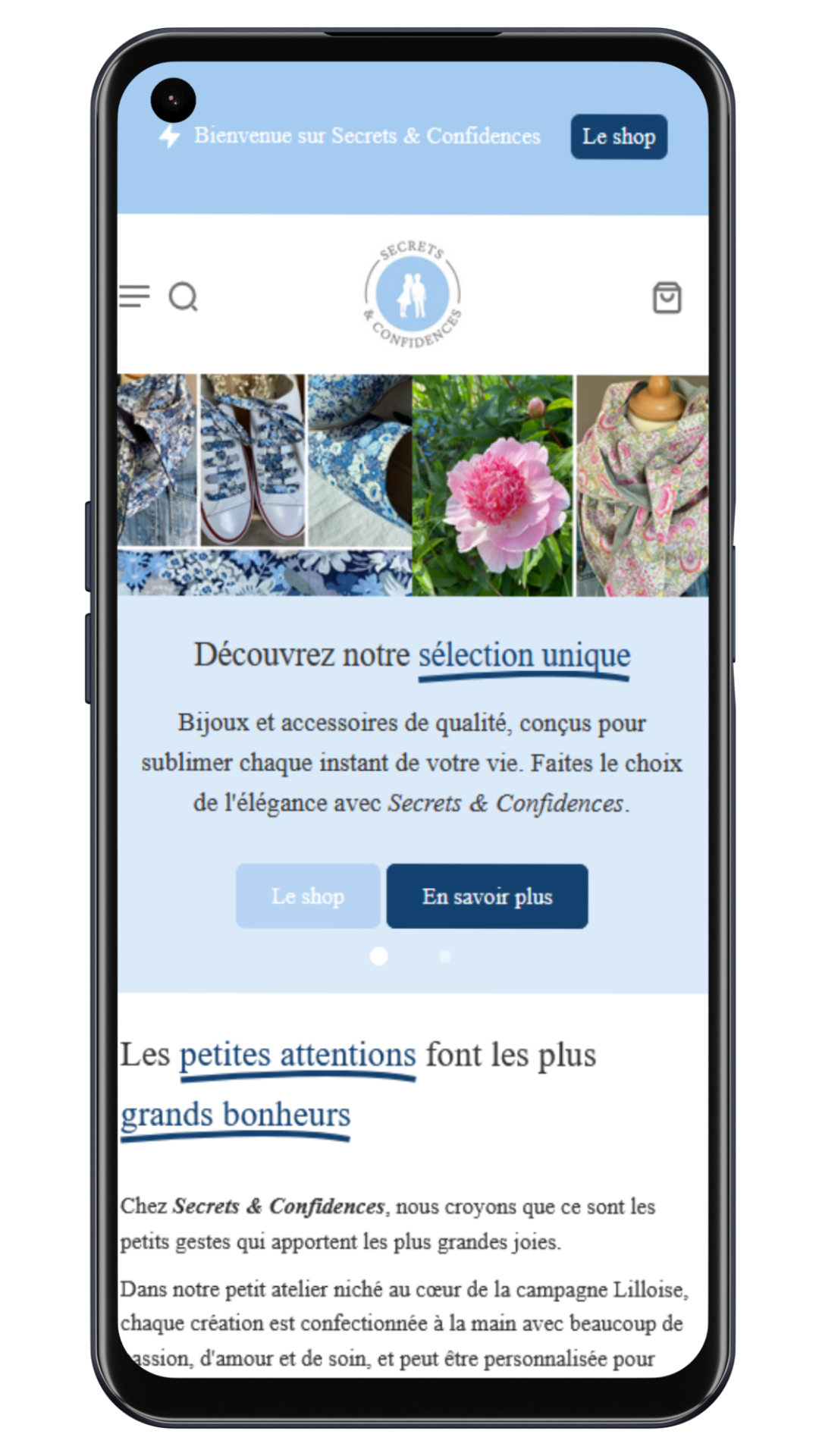 Apercu téléphone de Secrets et Confidences