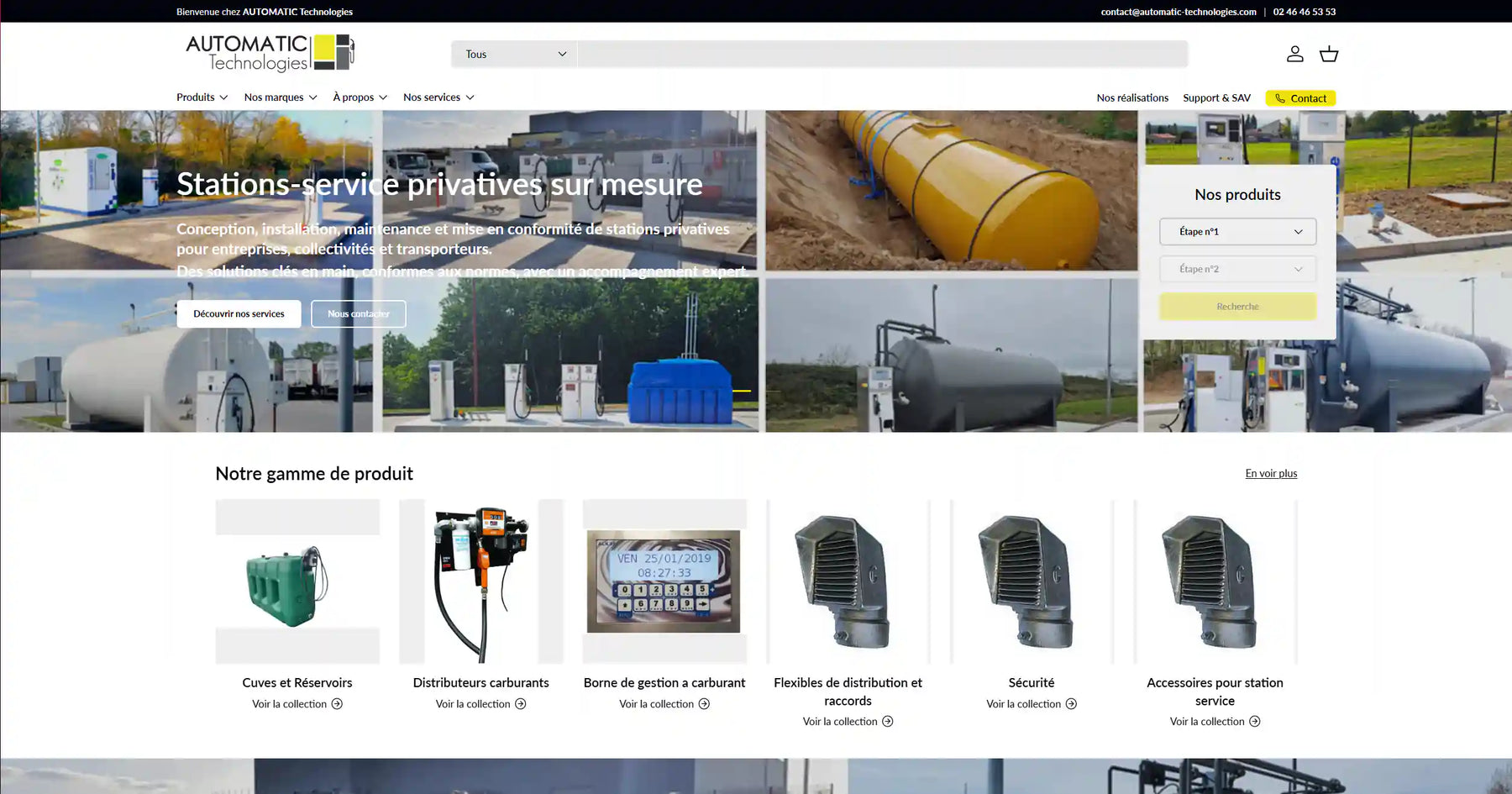 Shopify de notre réalisation Automatic technologie en version ordinateur