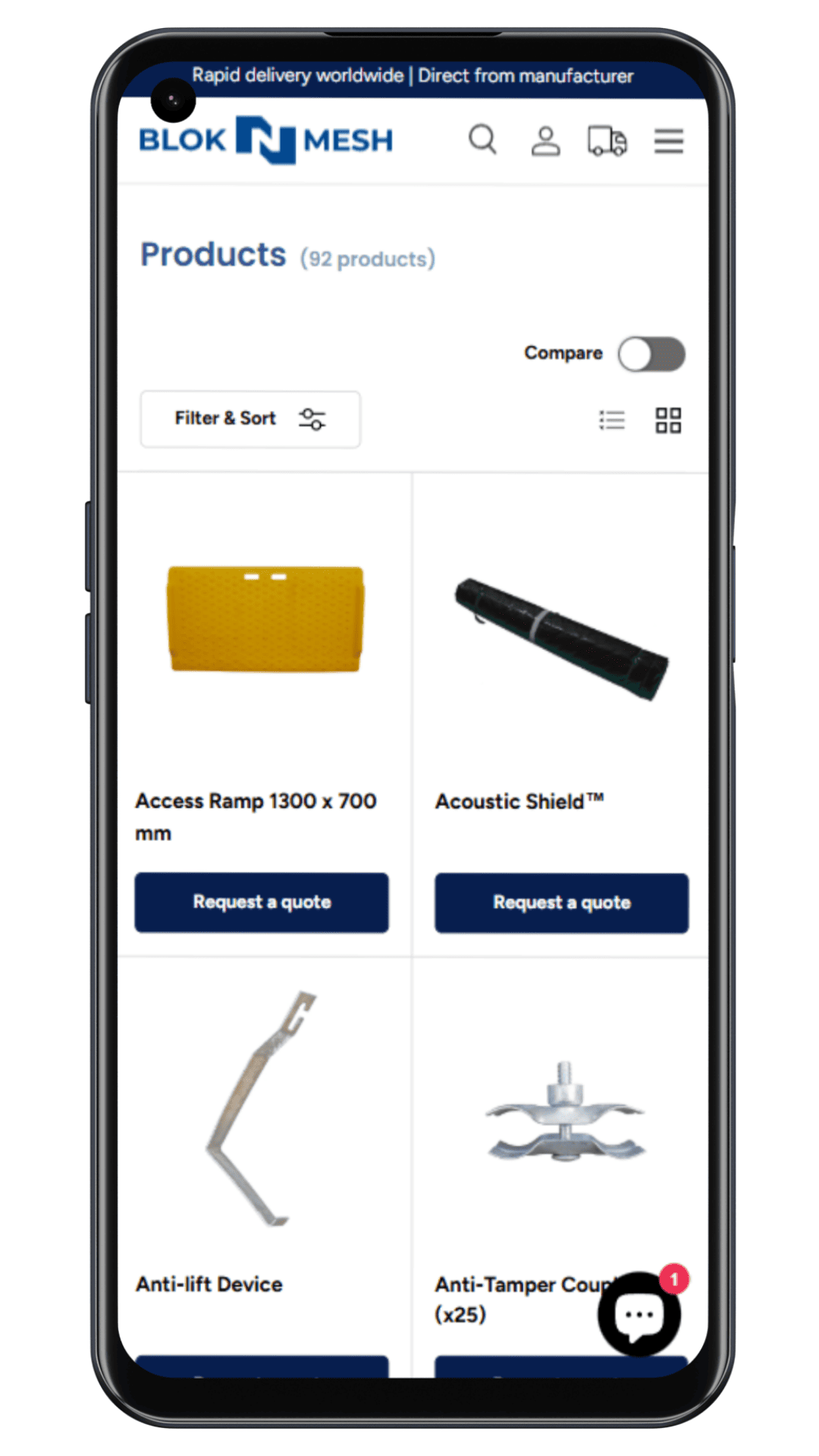Apercu téléphone de Bloknmesh