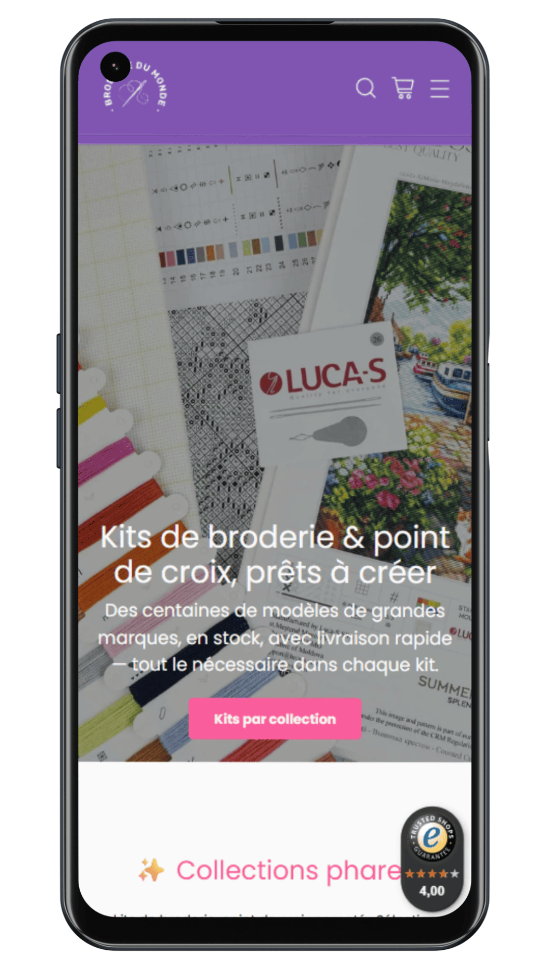 Apercu téléphone de Broderie du monde