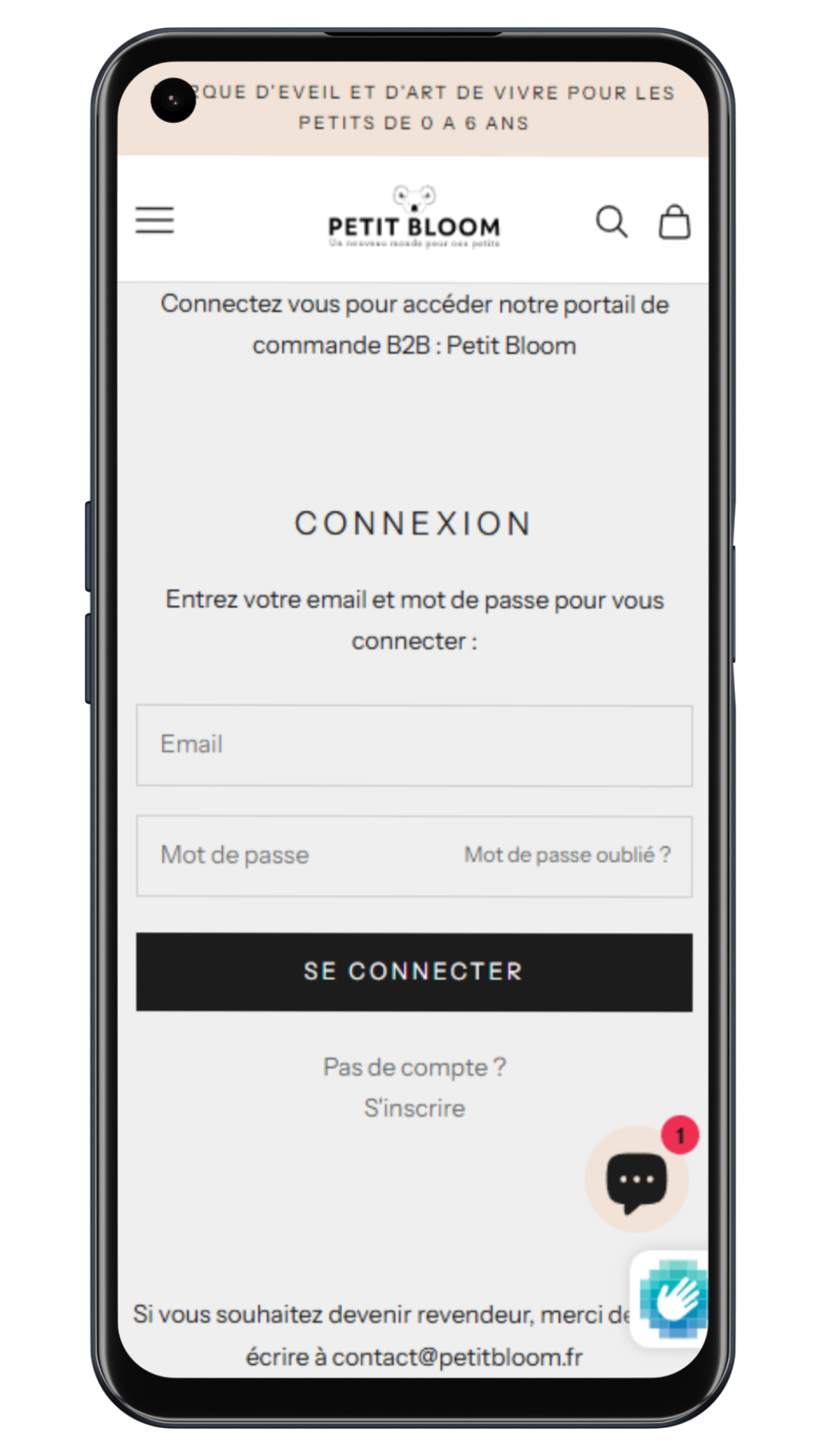 Apercu téléphone de Petit Bloom