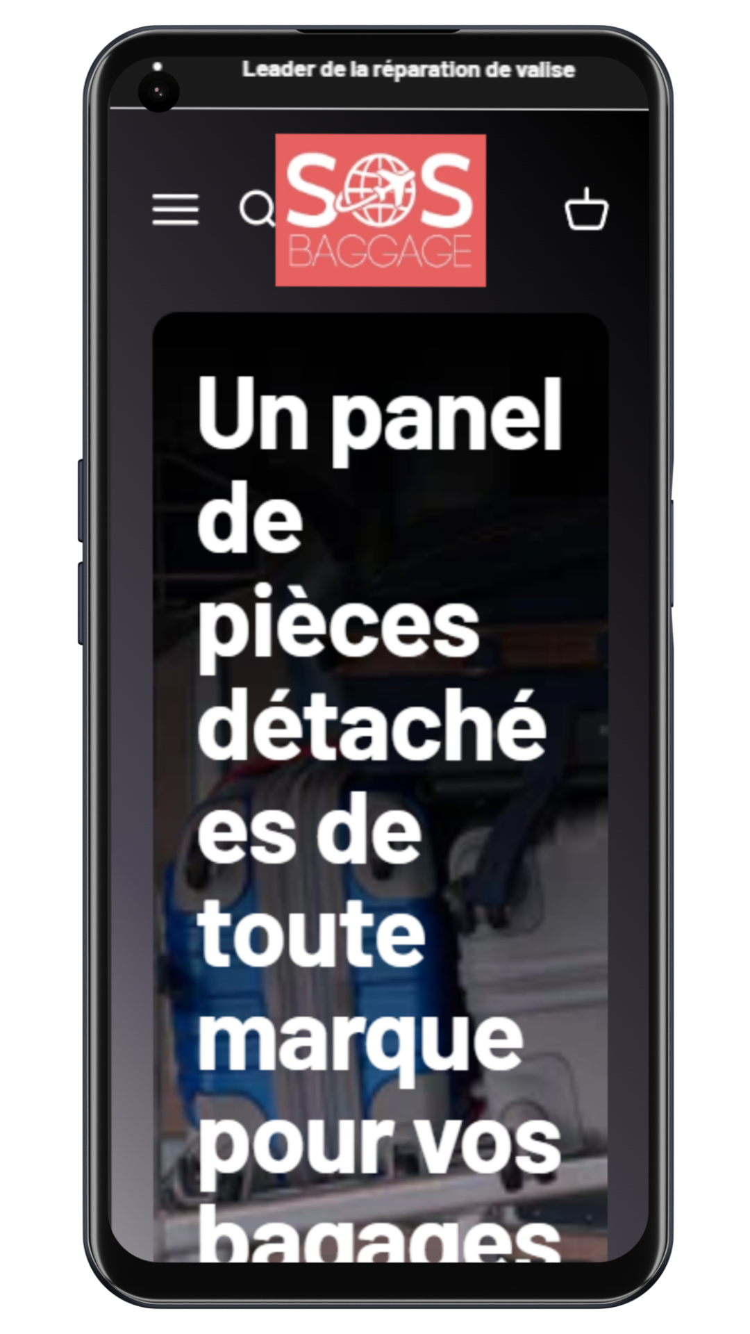 Apercu téléphone de SOS Baggages