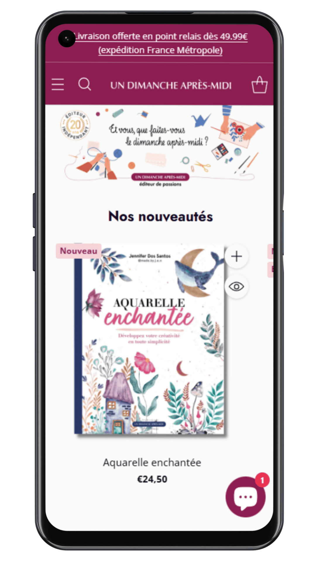 Homepage téléphone du client Un dimanche après-midi