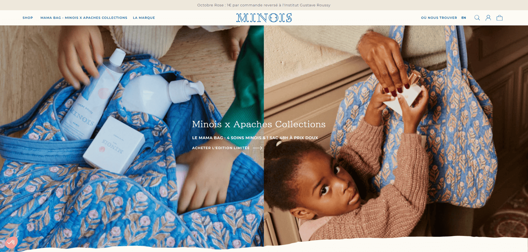 Page d'accueil de Minois Paris