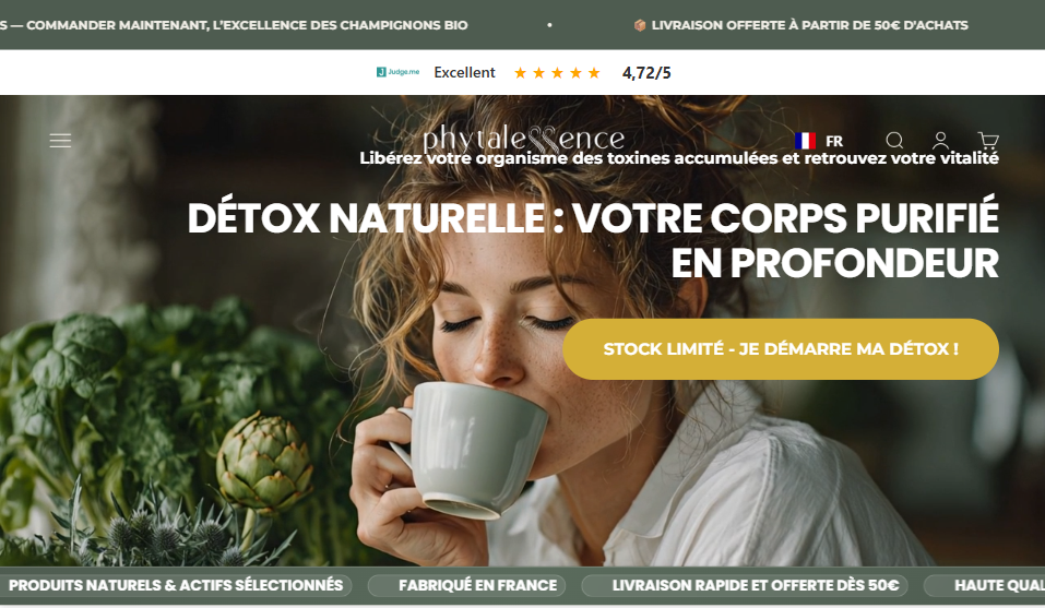 Page d'accueil de Phytalessence