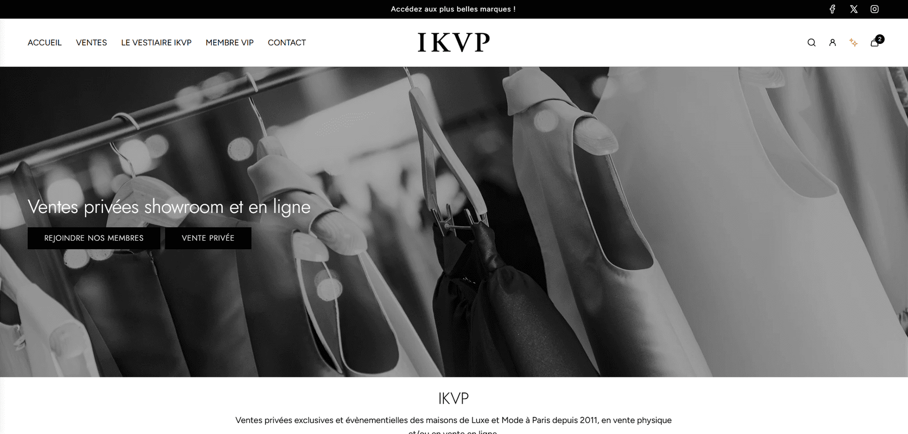 Page d'accueil d'IKVP